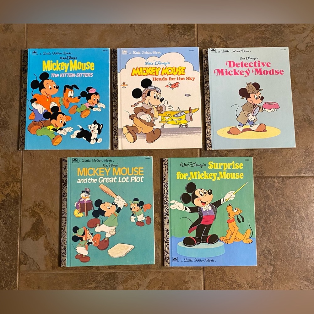 Disney Mickey Mouse Little Golden Books - Set of 5